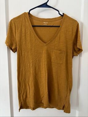 Madewell Short Sleeve Tshirt, Mustard, Small